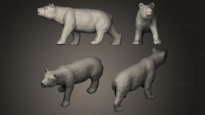 Animal figurines (Ours figurine, STKJ_0094) 3D models for cnc